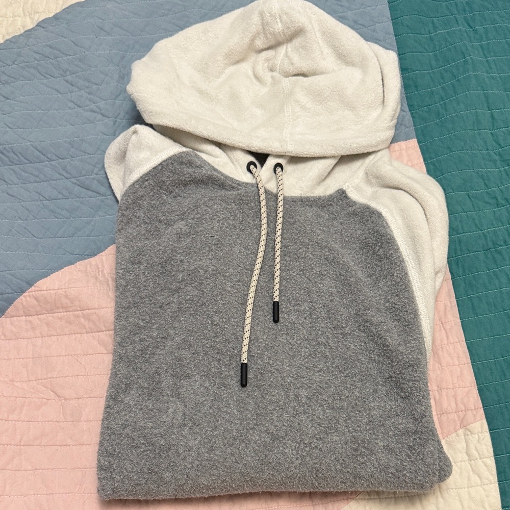 Men’s UGG Cream and Gray Terry Hoodie